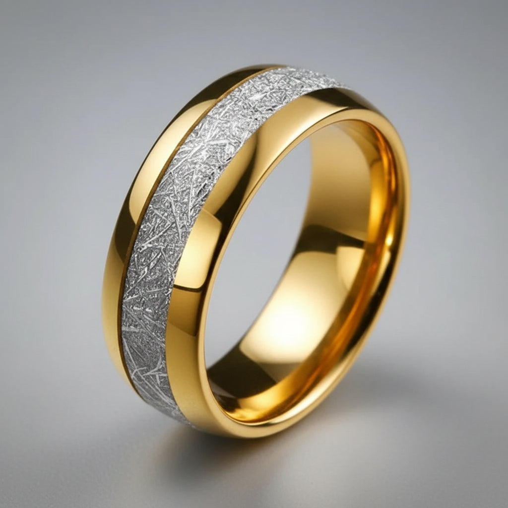 The Golden/Black Meteorite Ring