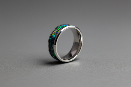 Abalone Sea Shells and Tungsten Rings