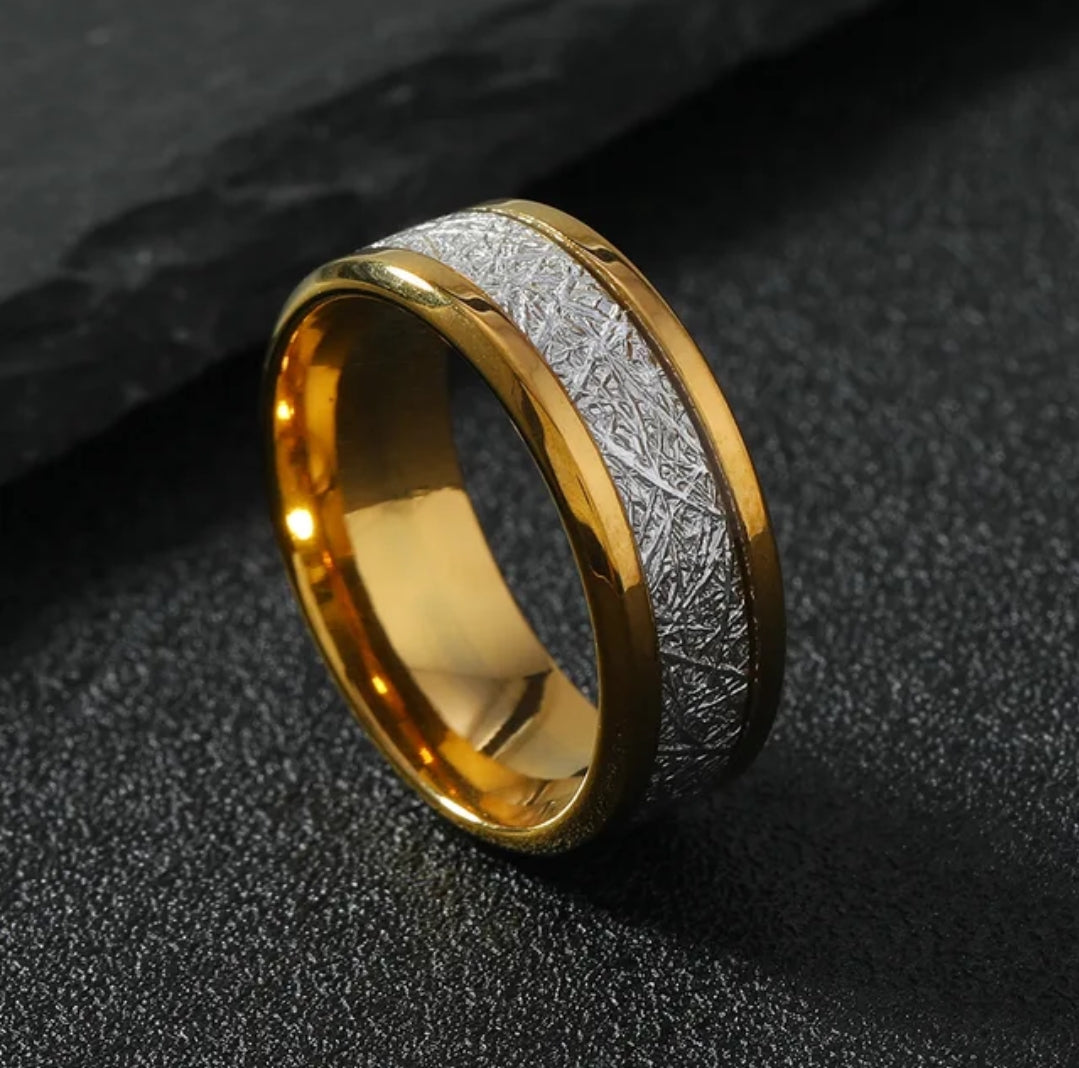 The Golden/Black Meteorite Ring