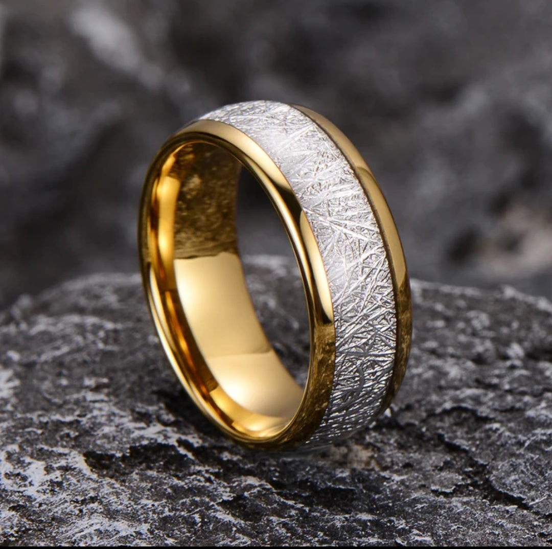 The Golden/Black Meteorite Ring