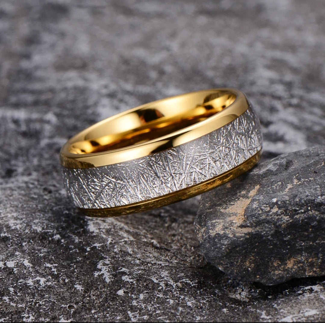 The Golden/Black Meteorite Ring