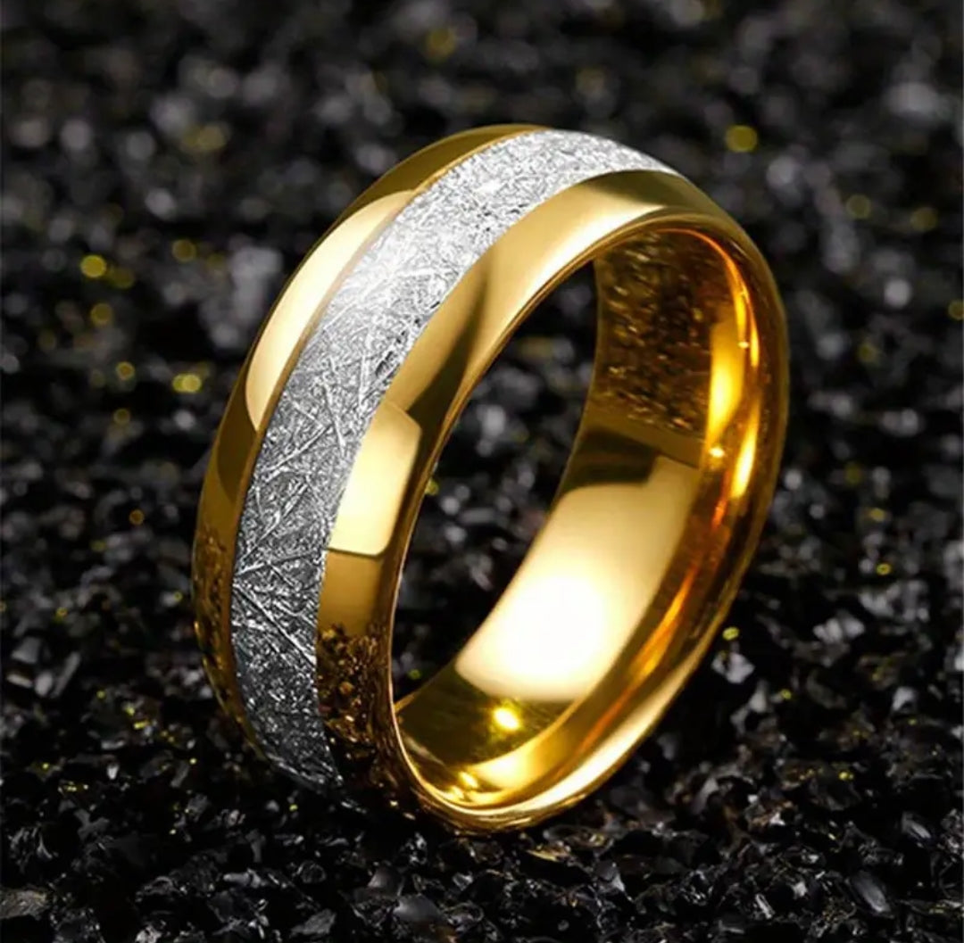 The Golden/Black Meteorite Ring