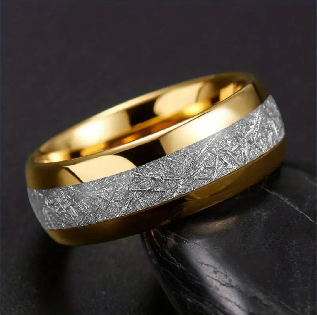 The Golden/Black Meteorite Ring