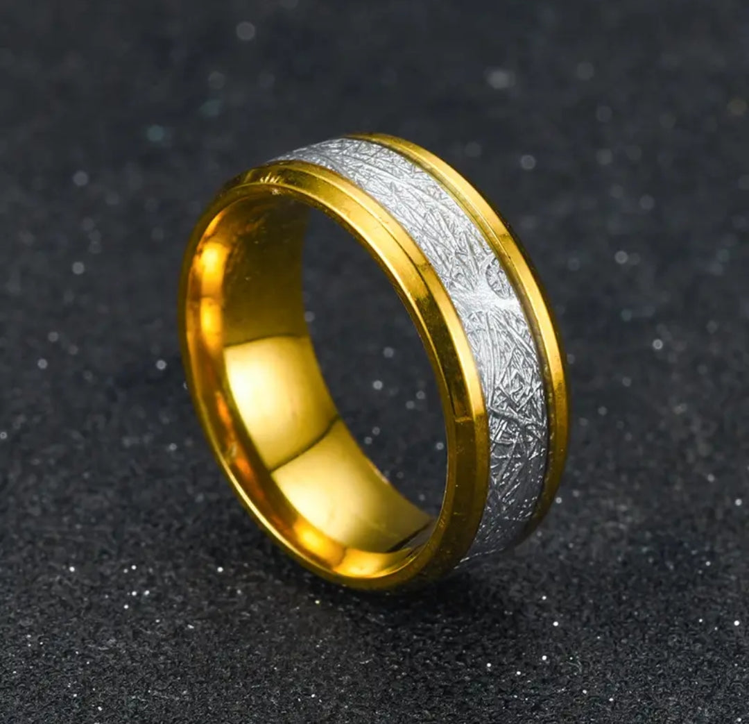 The Golden/Black Meteorite Ring