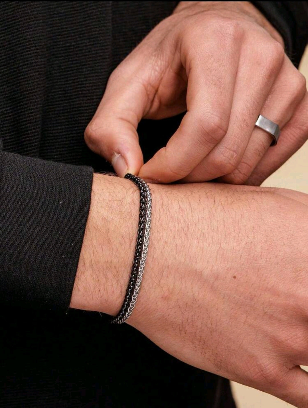 The Light & Dark Steel Bracelet