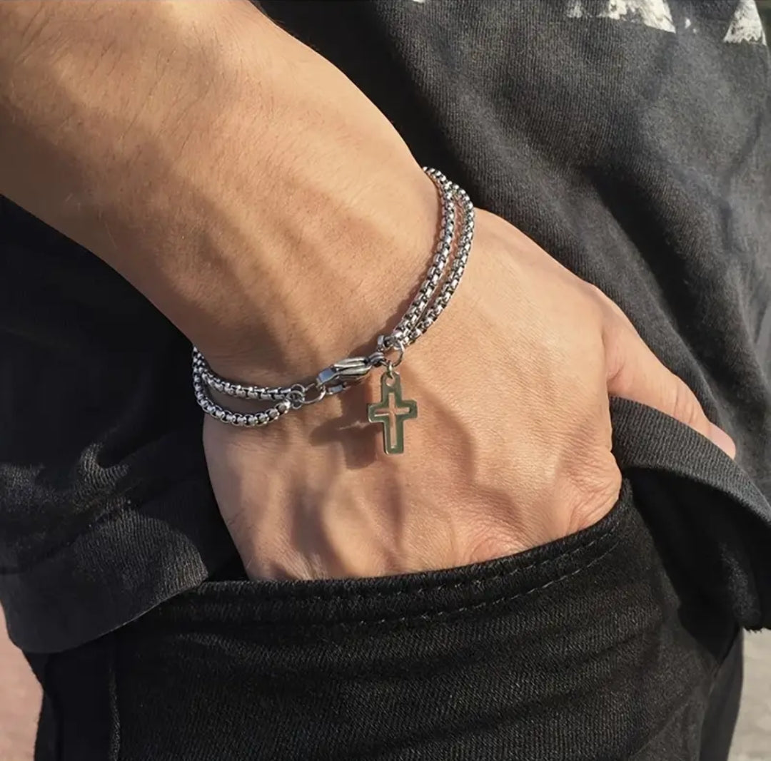 The 'Steel Cross' Bracelet