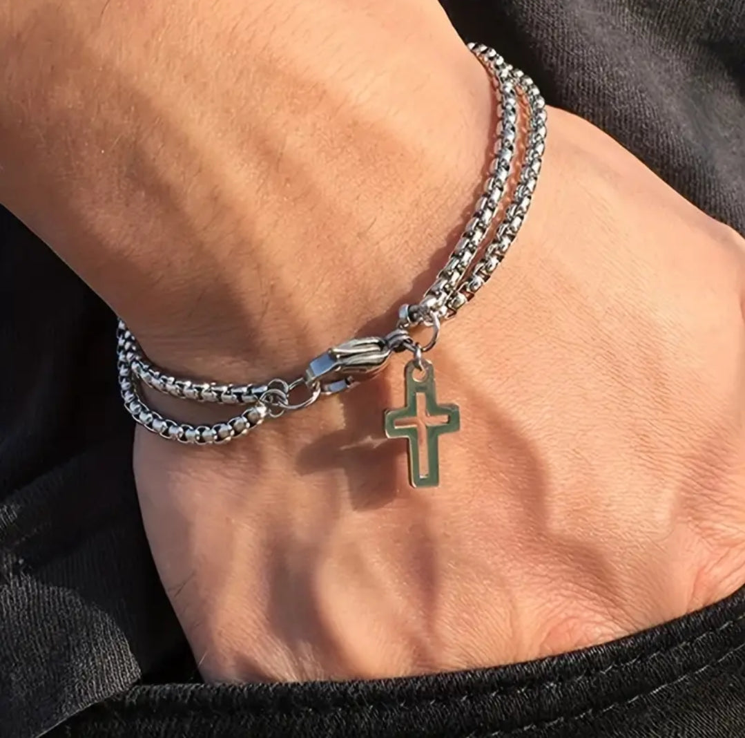 The 'Steel Cross' Bracelet