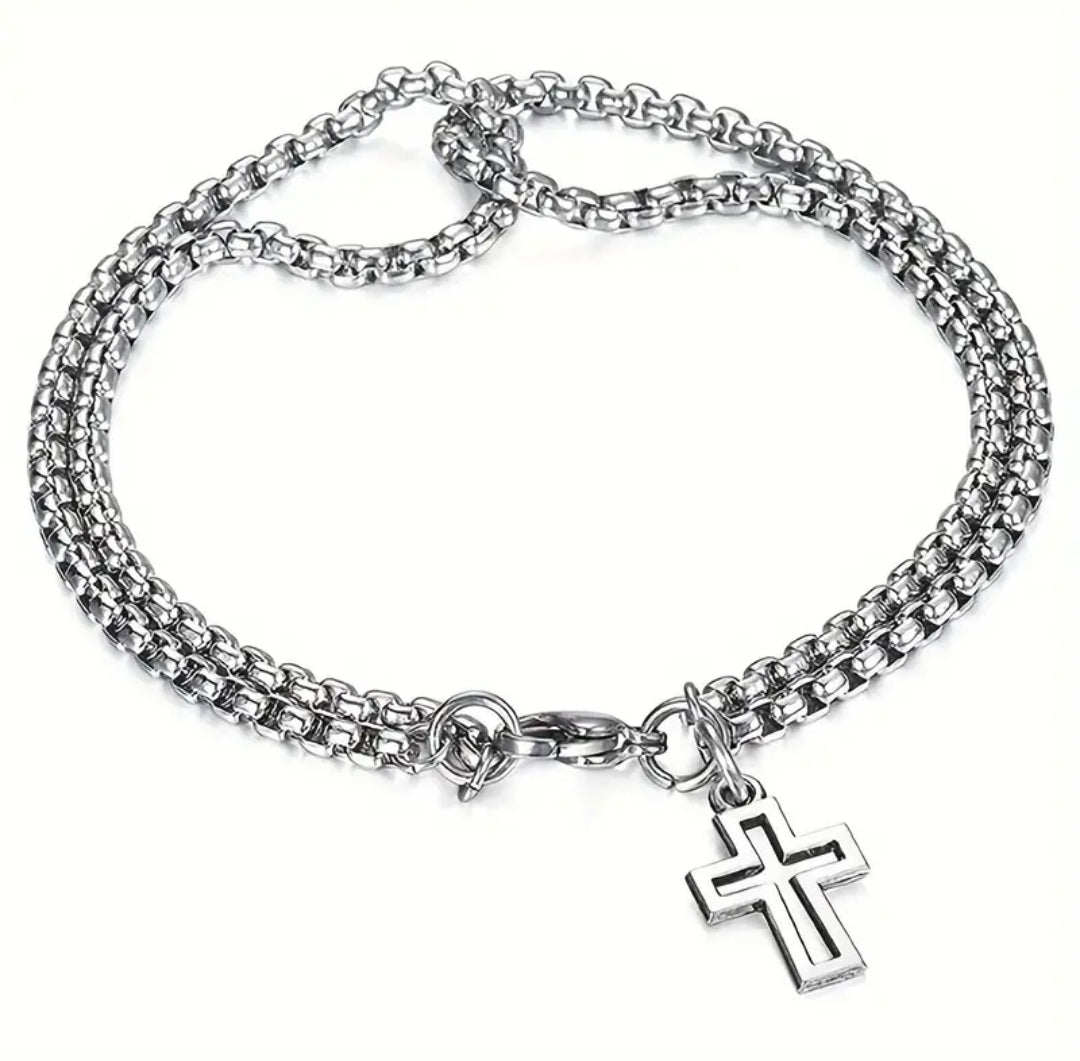 The 'Steel Cross' Bracelet