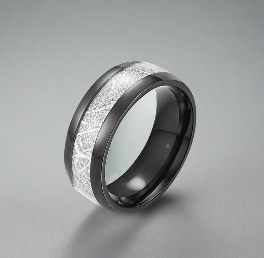 The Golden/Black Meteorite Ring