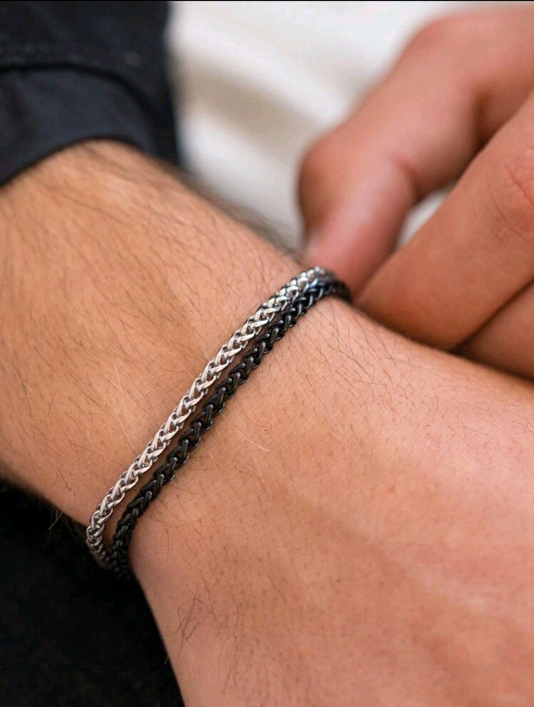 The Light & Dark Steel Bracelet