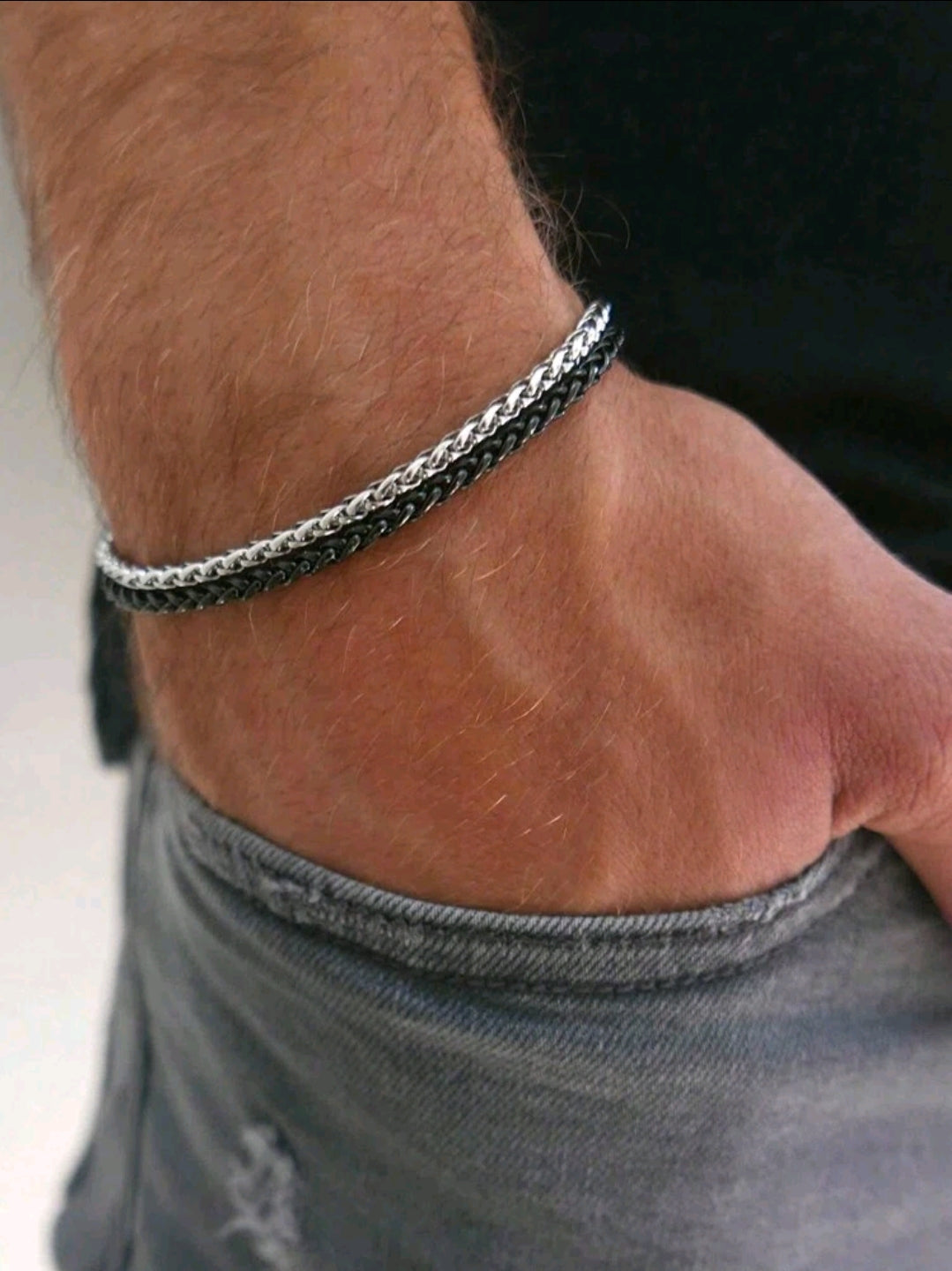 The Light & Dark Steel Bracelet