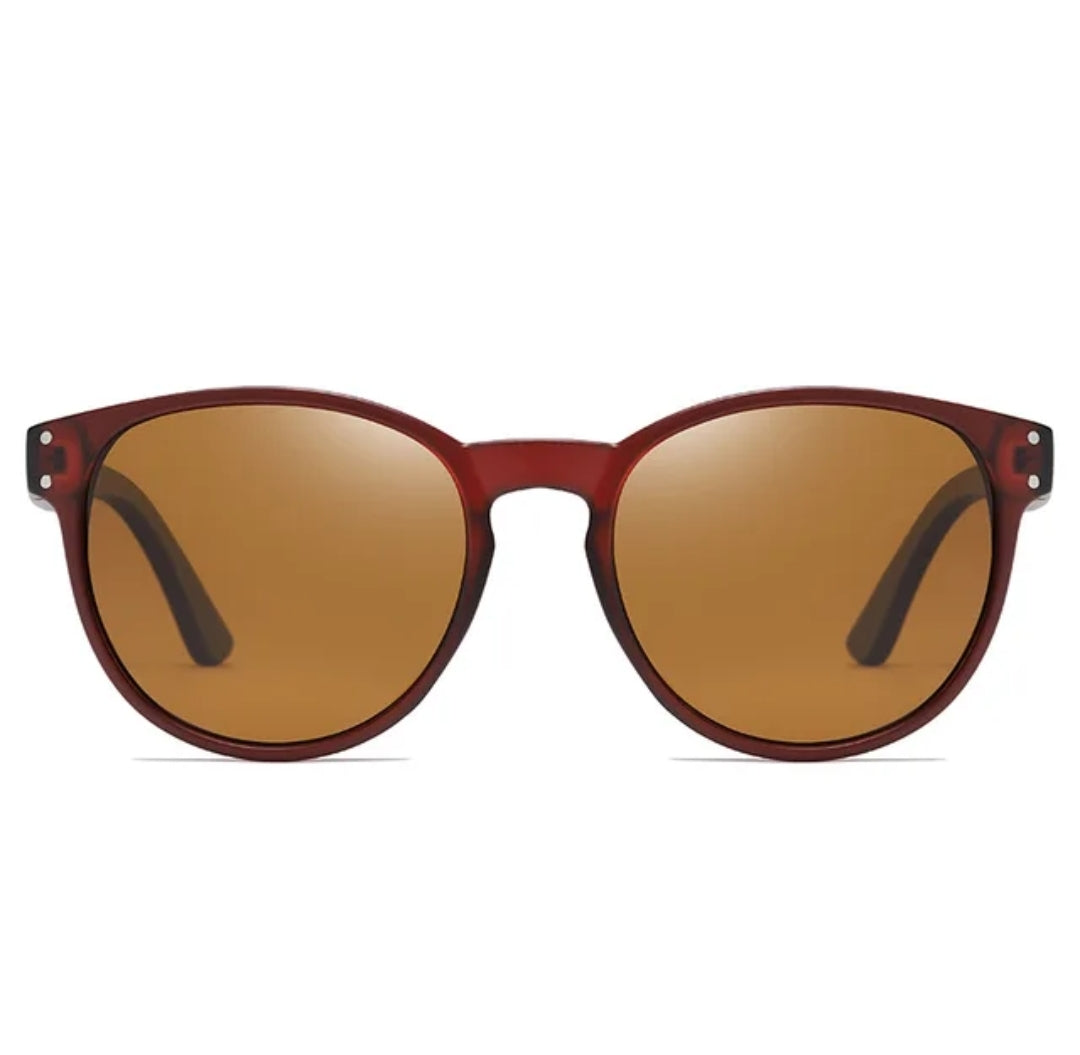 Half Dark Wood Semi Oval Sunnies